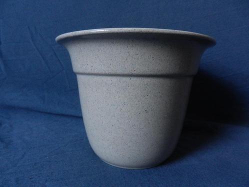 Grijs gespikkeld geglazuurde bloempot ADCO Groningen 13,9 cm, Antiek en Kunst, Antiek | Keramiek en Aardewerk, Ophalen of Verzenden