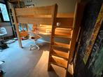 Robuuste houten hoogslaper met bureau, Ophalen, Gebruikt, Hoogslaper