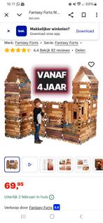 Fantasy forts huttenbouw speelgoed 16 platen met klittenband, Ophalen