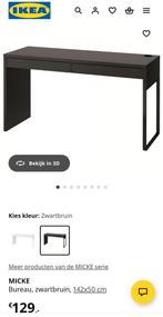 Ikea Micke Bureau - Zwartbruin (MOET SNEL WEG), Ophalen, Zo goed als nieuw, Bureau