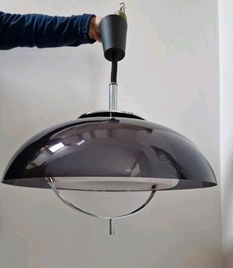 DIJKSTRA SPACE AGE VINTAGE HANGLAMP, Huis en Inrichting, Lampen | Hanglampen, Gebruikt, 50 tot 75 cm, Kunststof, Metaal, Ophalen of Verzenden