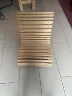 Strandachtige stoel op wielen, Tuin en Terras, Tuinstoelen, Ophalen, Gebruikt, Hout, Inklapbaar