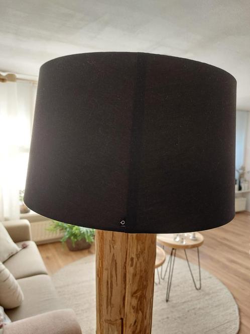 Zwarte lampenkamp, Huis en Inrichting, Lampen | Lampenkappen, Zo goed als nieuw, 25 tot 50 cm, Rond, Verzenden