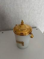 Opaline Ijsbokaal met Ormolu Brons deksel  glas, Antiek en Kunst, Antiek | Glas en Kristal, Ophalen of Verzenden