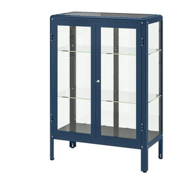 Stijlvolle IKEA FABRIKÖR vitrinekast blauw beschikbaar voor biedingen