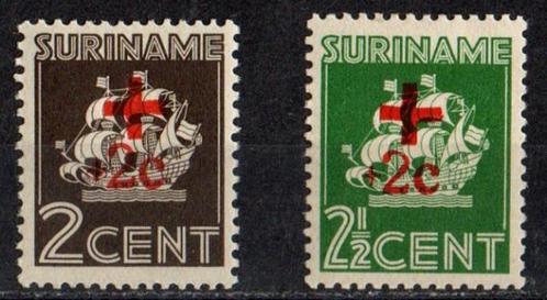Suriname nr. 202a en 204a Rode Kruiszegels postfris, Postzegels en Munten, Postzegels | Suriname, Postfris, Ophalen of Verzenden