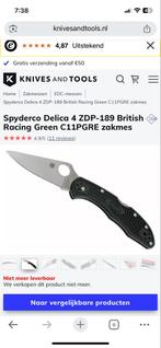 Gezocht: Spyderco Delica 4 ZDP-189 mes, Ophalen of Verzenden, Overige typen