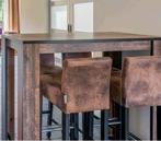 Bartafel met 4 krukken, Ophalen, Zo goed als nieuw, 75 cm of meer, 60 cm of meer