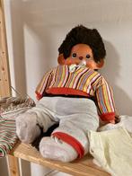 Vintage Monchhichi (45cm) - Blauwe ogen - Extra kleding, Verzamelen, Ophalen of Verzenden, Gebruikt, Pop
