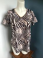 Nielsson zebra-print top m, Kleding | Dames, Maat 38/40 (M), Bruin, Ophalen of Verzenden, Zo goed als nieuw