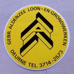 Oude sticker.  Gebr.ALDENZEE. Loon-grondwerken. Deurne., Ophalen of Verzenden, Zo goed als nieuw, Overige typen
