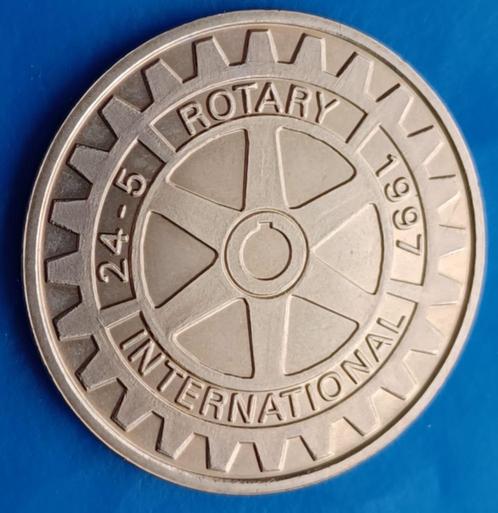 Penning Rotary International KNM - 24-5-1997, Postzegels en Munten, Penningen en Medailles, Overige materialen, Nederland, Verzenden