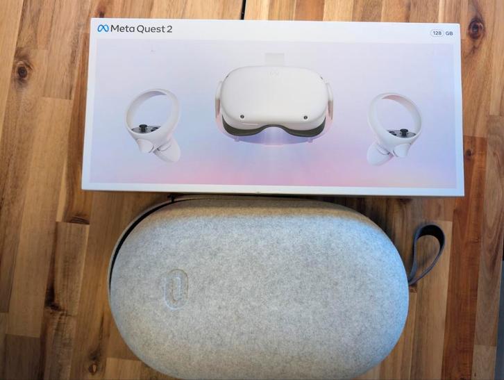 Meta Quest 2 VR-bril – 128GB, Spelcomputers en Games, Virtual Reality, Zo goed als nieuw, Overige platformen, Ophalen