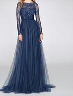 Trouwjurk galajurk blauw inkorten vermaken coupeuse, Galajurk, Blauw, Maat 42/44 (L), Ophalen of Verzenden