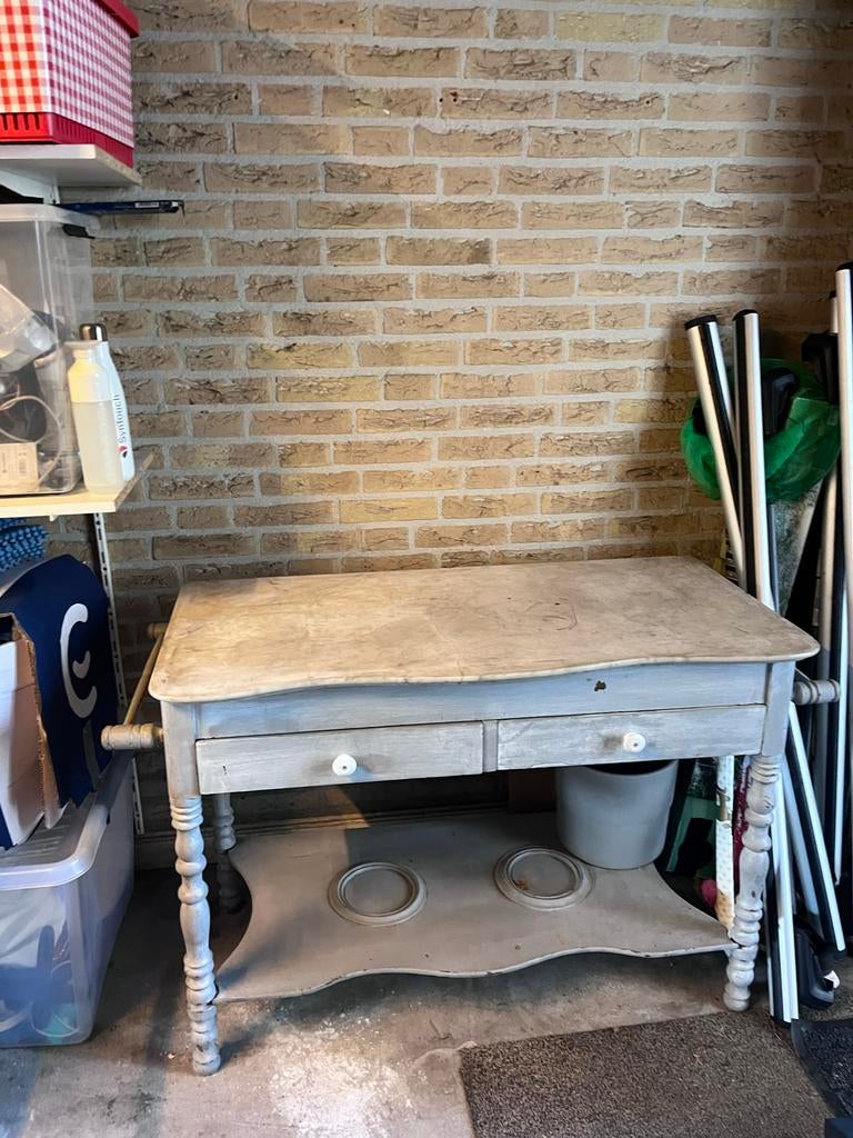 Dressoir met marmer blad - opknapper, Ophalen, Gebruikt, 100 tot 150 cm, Met lade(s)