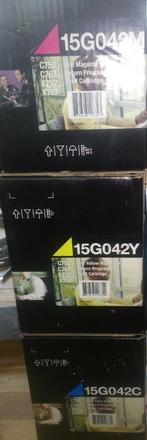Lexmark toner 15G042Y 15G042M 15G042C 15G042 C752 C762 X76, Ophalen of Verzenden, Nieuw, Toner