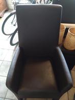 6 nep leren stoelen, Huis en Inrichting, Stoelen, Ophalen, Gebruikt, Bruin