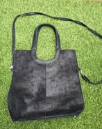 Leren hand/ schouder tas MICMACBAGS zwart, Ophalen of Verzenden, Zo goed als nieuw, Zwart, Handtas