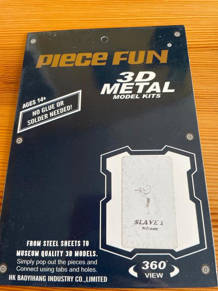 PieceFun 3D Metal Model Kit - Slave 1 Star Wars, Hobby en Vrije tijd, Modelbouw | Auto's en Voertuigen, Nieuw, Overige typen, 1:50 of kleiner