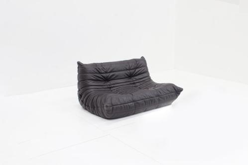 Vintage Ligne Roset Togo 2 zits Sofa bruin leder, Huis en Inrichting, Banken | Sofa's en Chaises Longues, Gebruikt, Tweepersoons
