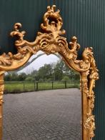 Antieke Barok spiegel Rococo goud vergulde wandspiegel, 100 tot 150 cm, Minder dan 50 cm, Rechthoekig, Ophalen of Verzenden