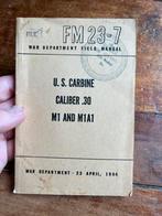WO2 Amerikaans M1 Carbine karabijn techisch voorschrift 1944, Verzamelen, Militaria | Tweede Wereldoorlog, Amerika, Verzenden
