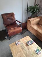Leren stoelen gratis af te halen, Huis en Inrichting, Stoelen, Ophalen, Gebruikt, Twee, Bruin