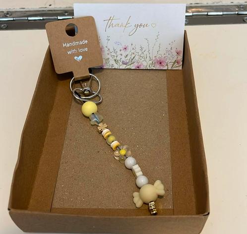 Sleutelhanger geel bloem snoep, Verzamelen, Sleutelhangers, Nieuw, Merk, Verzenden