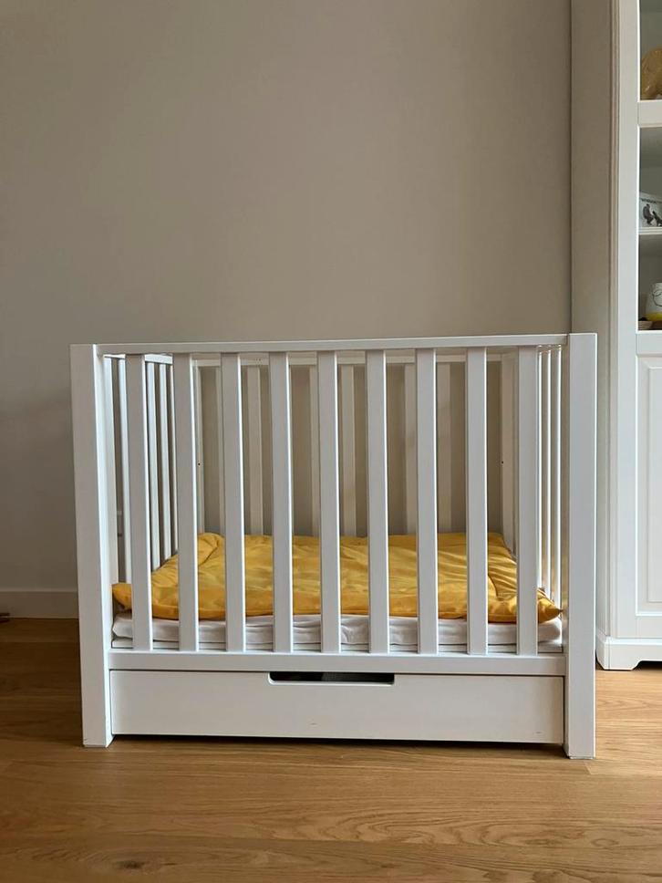 Bopita box met lade, matras en kleedjes, wit, Kinderen en Baby's, Boxen, Gebruikt, Lade, Ophalen