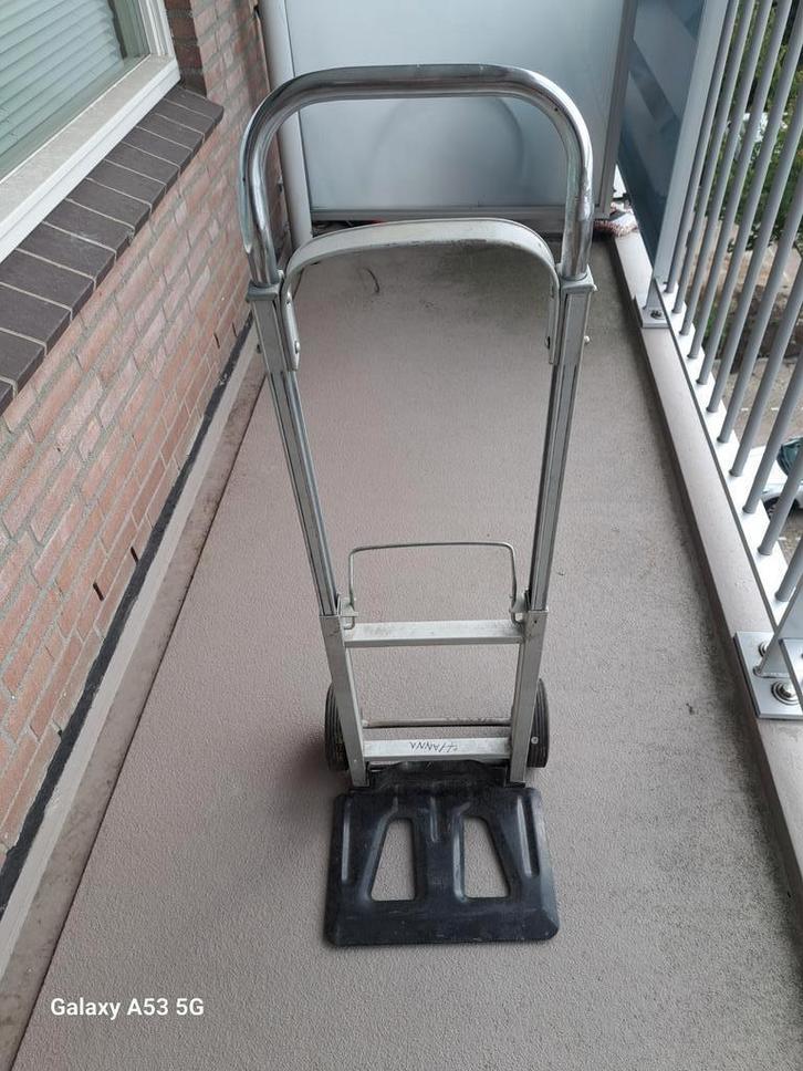 Steekwagen inschuifbaar zwart 70 kg, Doe-het-zelf en Verbouw, Overige Doe-het-zelf en Verbouw, Gebruikt, Ophalen