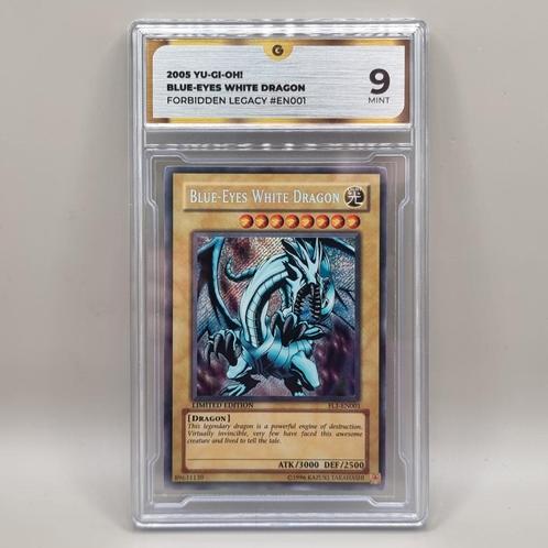Yu-Gi-Oh Blue-Eyes White dragon Forbidden Legacy FL1 Mint 9, Hobby en Vrije tijd, Verzamelkaartspellen | Yu-gi-Oh!, Nieuw, Losse kaart