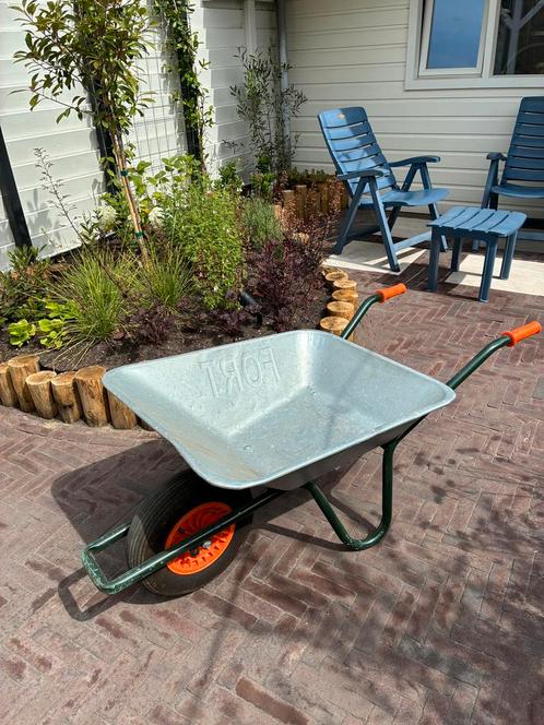 Fort kruiwagen 85 liters staal, Tuin en Terras, Kruiwagens, Zo goed als nieuw, Handmatig, Eenwielig, Ophalen