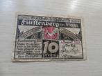 Notgeld Gutschein Fürstenberg in Meckl.10 pfennig 1921, Los biljet, Duitsland, Ophalen of Verzenden