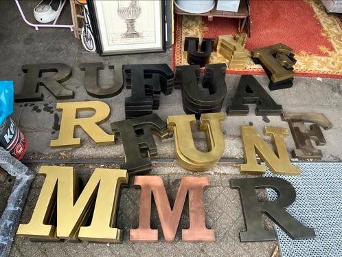Metalen letteres 45cm, Antiek en Kunst, Curiosa en Brocante, Ophalen of Verzenden