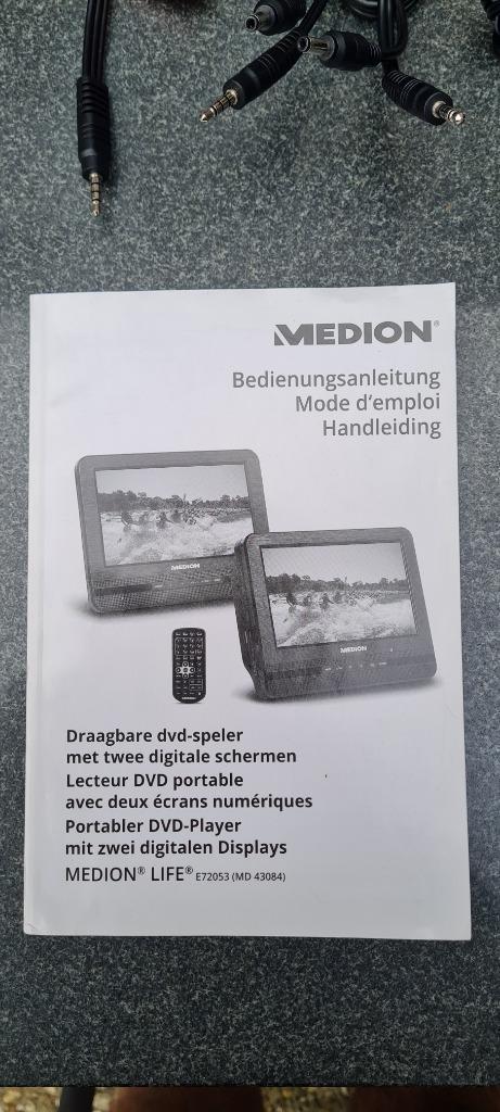 Medion Draagbare DVD Speler met 2 schermen, Audio, Tv en Foto, Dvd-spelers, Zo goed als nieuw, Dvd-speler, Overige merken, Draagbaar