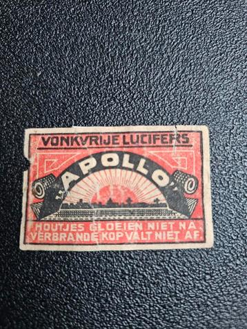 Vintage Apollo Luciferetiket beschikbaar voor biedingen