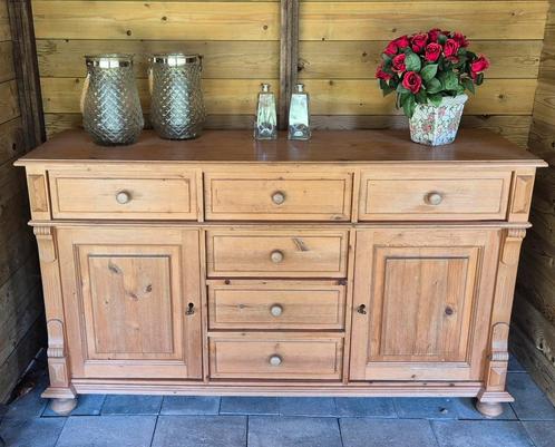 Mooi landelijk grenen dressoir, Huis en Inrichting, Kasten | Dressoirs, Zo goed als nieuw, 150 tot 200 cm, 25 tot 50 cm, Met lade(s)