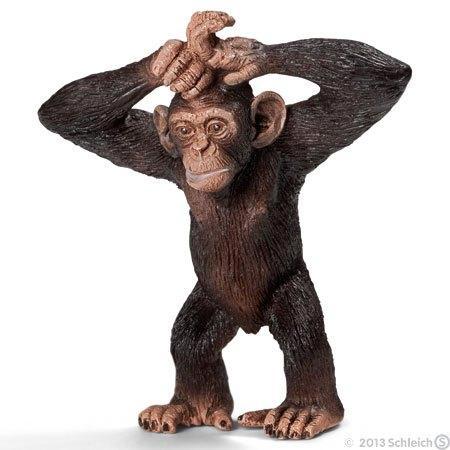 Schleich 14680 chimpansee, dierfiguur, Verzamelen, Dierenverzamelingen, Zo goed als nieuw, Beeldje of Figuurtje, Overige soorten