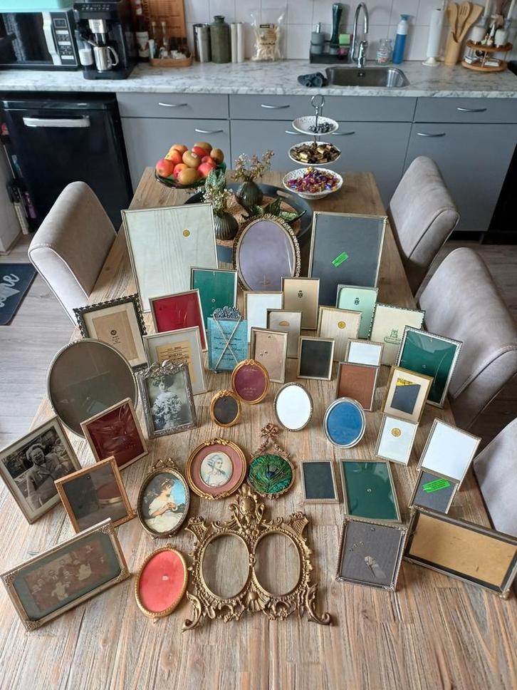 Groot lot antieke fotolijsten 42 stuks, Antiek en Kunst, Antiek | Woonaccessoires, Ophalen