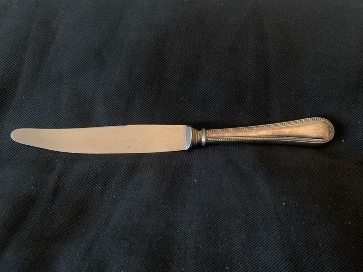 Antiek zilveren mes, parelrand, 800 zilver, Antiek en Kunst, Antiek | Goud en Zilver, Zilver, Ophalen of Verzenden