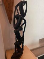 Houten Beeld - Handgesneden Kunstwerk - Houtsnijwerk Figuren, Antiek en Kunst, Ophalen of Verzenden