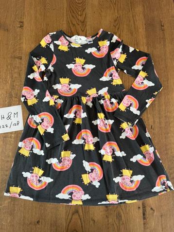 H&M peppa pig jurk jurkje longsleeve maat 122 128 ZGAN beschikbaar voor biedingen