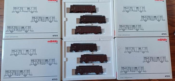 Märklin 47313 H0 NS Goederenwagenset (3 wagons), Hobby en Vrije tijd, Modeltreinen | H0, Zo goed als nieuw, Wagon, Wisselstroom