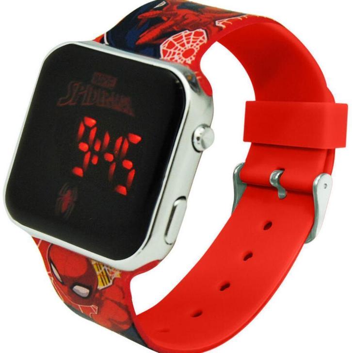 Spiderman Horloge - Led Kinderhorloge, Sieraden, Tassen en Uiterlijk, Horloges | Kinderen, Nieuw, Jongen, Rood, Ophalen of Verzenden