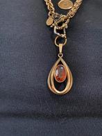 Vintage gouden hanger, Verzenden, Zo goed als nieuw, Goud, Overige voorstellingen