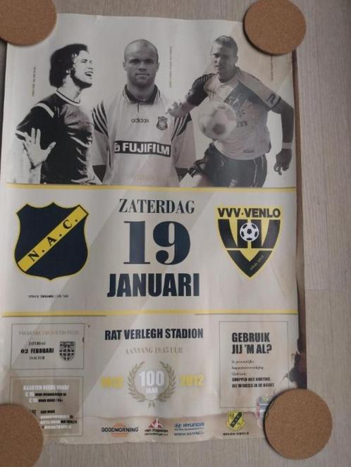Oude wedstrijdposter NAC - VVV Venlo 2012-2013, Verzamelen, Sportartikelen en Voetbal, Zo goed als nieuw, Poster, Plaatje of Sticker