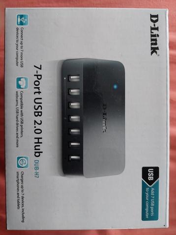 D-link 7-port usb 2.0 hub beschikbaar voor biedingen