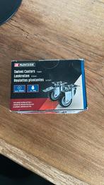 Nieuw in doos 4 zwenk wielen lenkrollen parkside, Ophalen of Verzenden, Nieuw