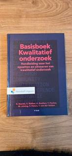 Boek 'Basisboek kwalitatief onderzoek' - Baarda et al., Ophalen of Verzenden, Zo goed als nieuw, WO