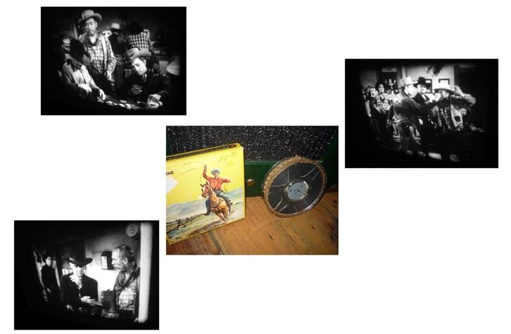 16mm film hopalong western Scene - silent zw/w -, Audio, Tv en Foto, Filmrollen, 16mm film, Ophalen of Verzenden